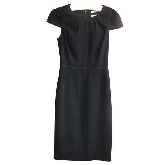 Club Monaco navy cap sleeve Italian Wool Dress 00 - Picture 1 of 10